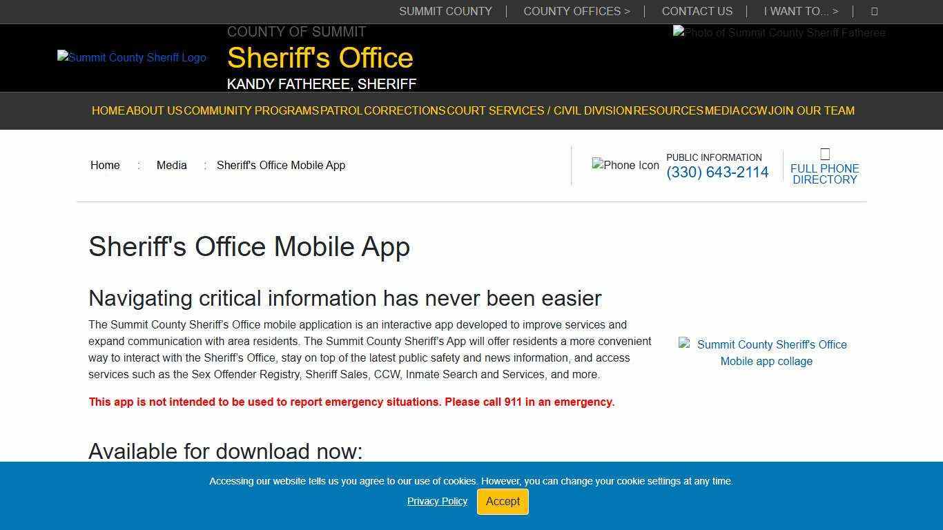 Sheriff's Office Mobile App : Summit County Sheriff's Office